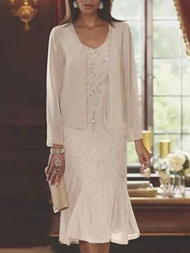 Two Formal Dress Piece Bride Mother Wedding Beach of the Mermaid