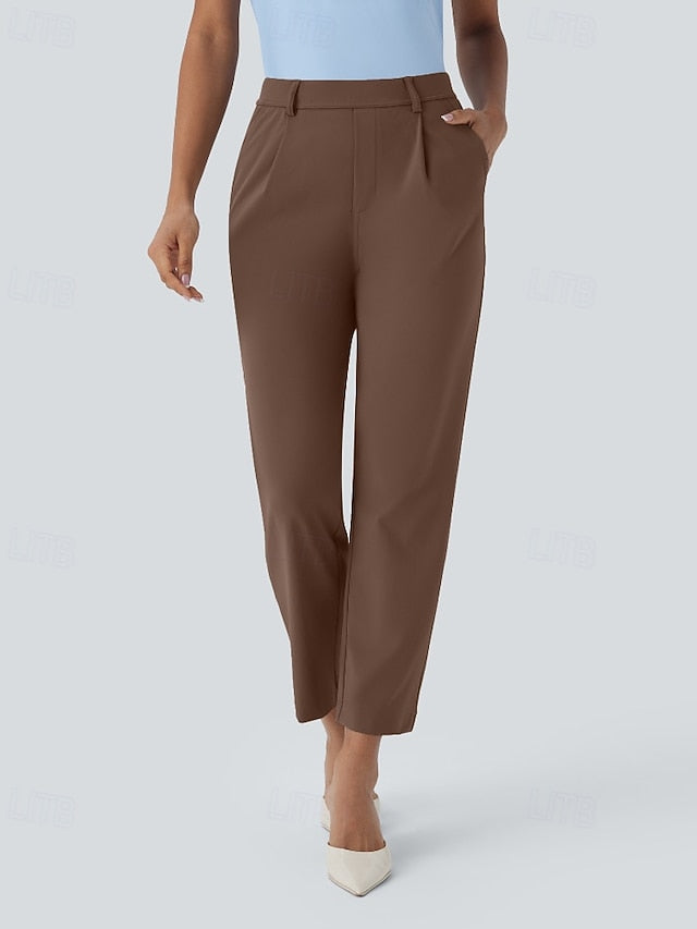 Women's Dress Pants Streetwear Casual Full Length Natural