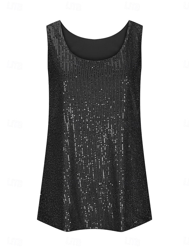 Women's Camisole Tank Top Sequins Solid Color Daily Casual