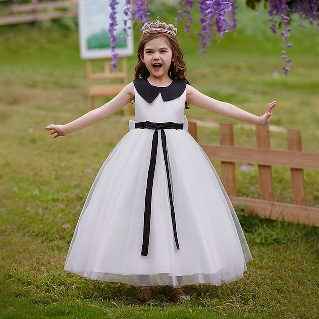 Sleeveless Party Block Kids Color Dress Performance Girls'