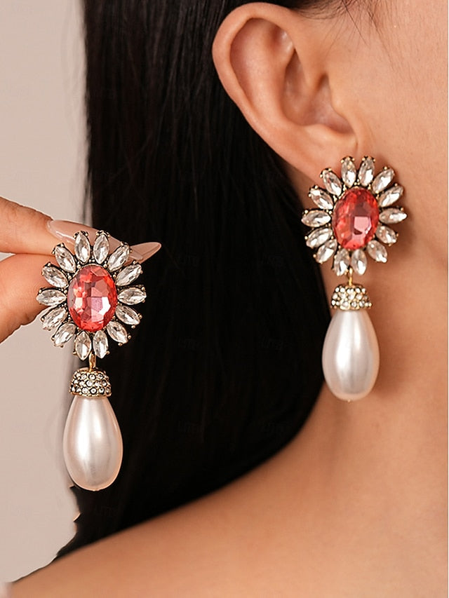 Women's Set Pearl Jewelry Earrings with