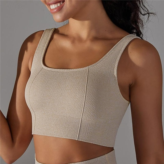 Women's Light Support Sports Bra Running Bra Open Back
