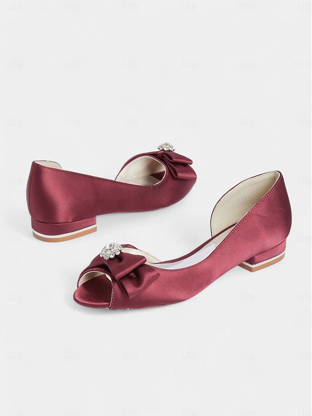 with in sparkling flats luxurious a satin Elegant crafted