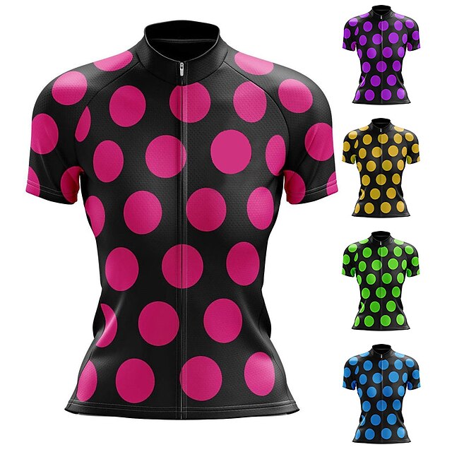 Women's Cycling Jersey Geometric Dot Short Sleeve Bike