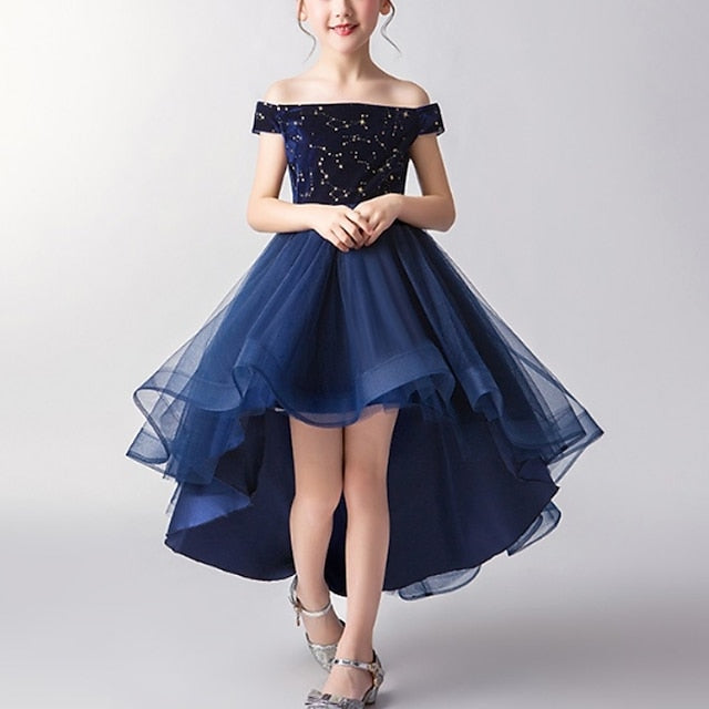 Sleeveless Kids Performance Girls' Dress Party Color Solid
