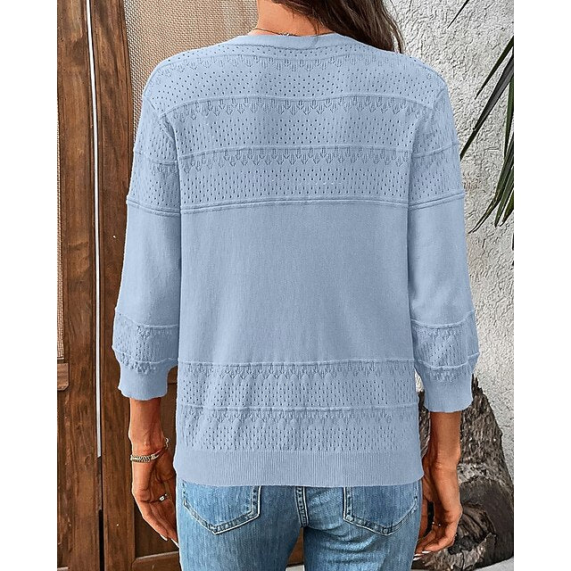Women's Knit Cardigan Long Sleeve Top Athleisure Fall /