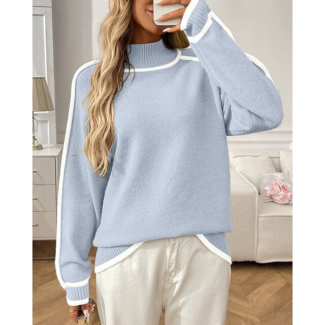 Women's Casual Tops Pullover Sweater Long Sleeve Top