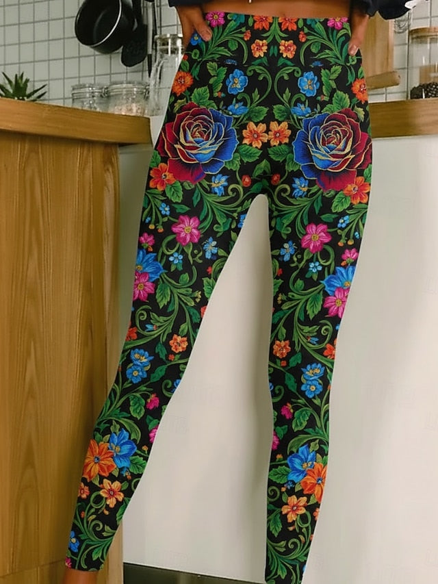 Women's Leggings Cozy Leggings Vacation Vintage Casual Full