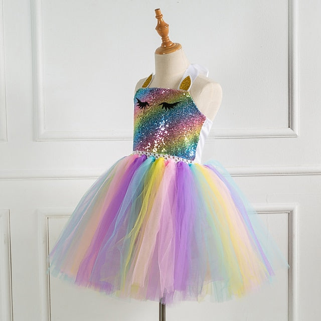 New Movie Girls' Cosplay Unicorn Dress Vacation