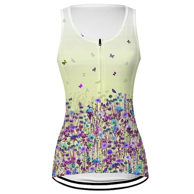 Women's Cycling Vest Cycling Jersey Graphic Floral