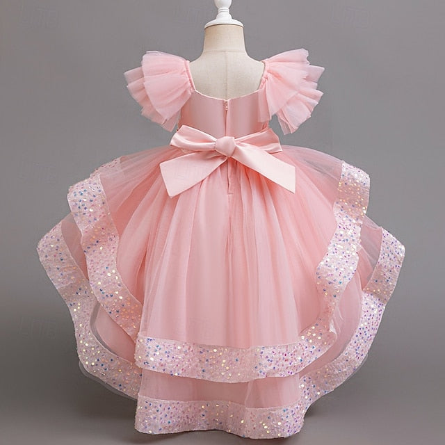 Sequin Sleeveless Special Girls' Dress Kids Party Wedding