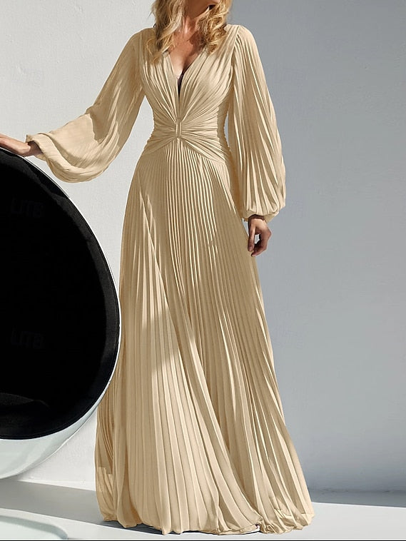 of the Dress V Bride Simple Elegant Neck Mother A-Line