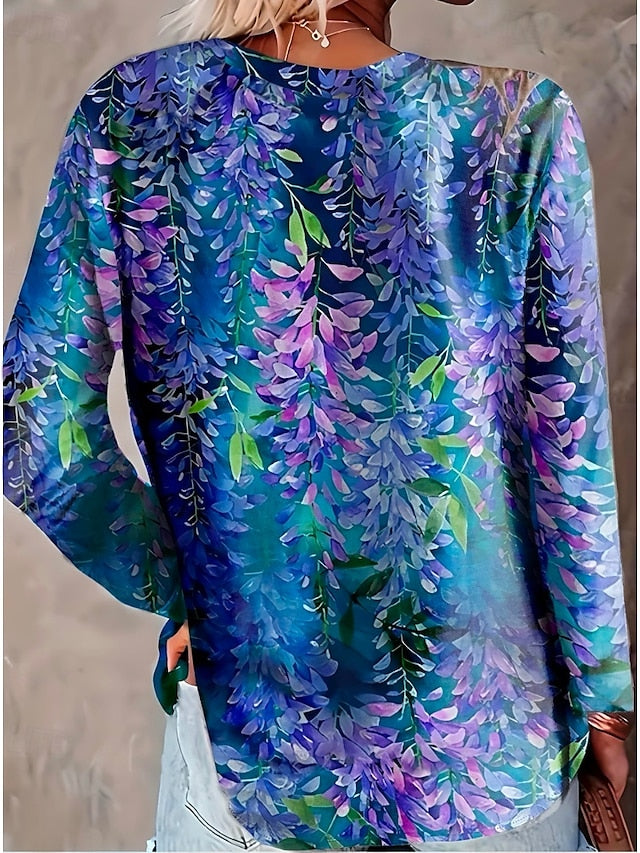 Women's T shirt Long Sleeve Crew Neck Long Sleeve Tunic