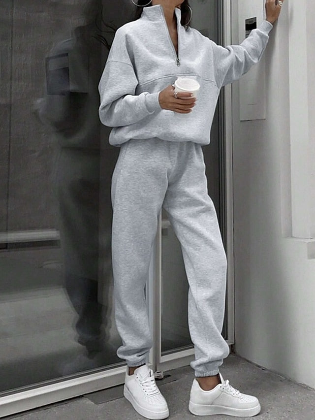 Women's Two Piece Sets Tracksuit Pants Sets Long Sleeve