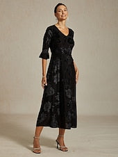 Women's Midi Dress A Line Dress Elegant Birthday Cocktail
