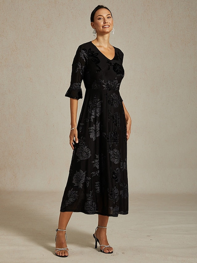 Women's Midi Dress A Line Dress Elegant Birthday Cocktail