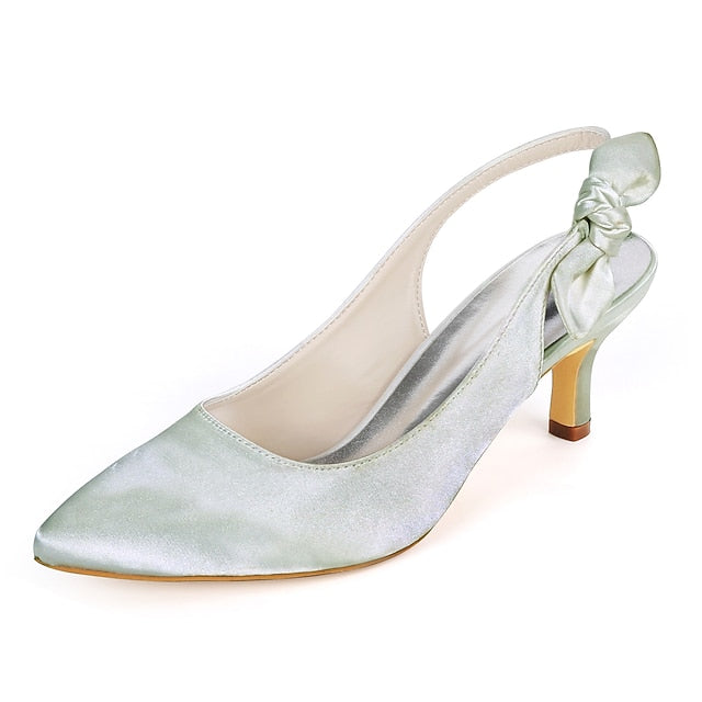 - with Toe for Women Tie White Bow Slingback Pointed Heels