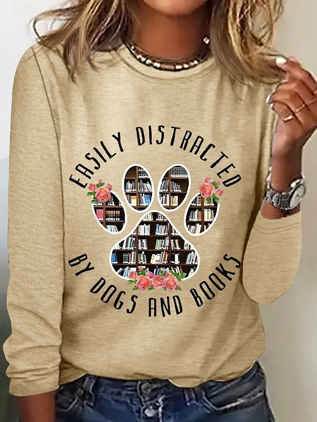 Women's T Shirt Print Floral Graphic Letter Vintage Fashion