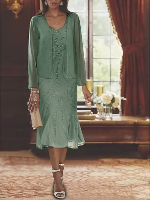 Two Formal Dress Piece Bride Mother Wedding Beach of the Mermaid