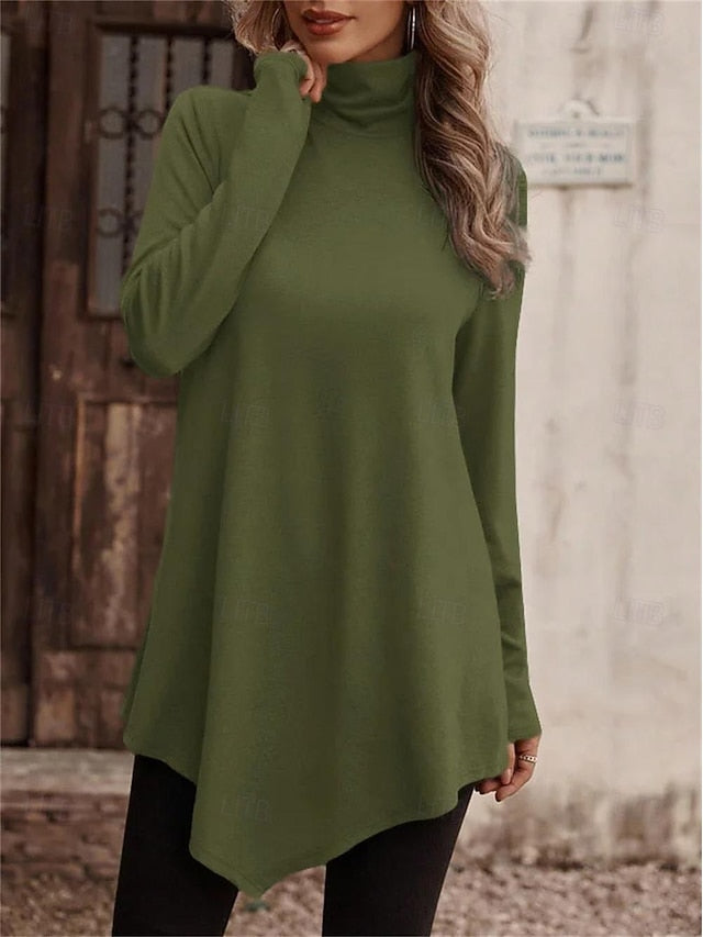 Women's T shirt Long Sleeve Graphic Plain Stylish Classic