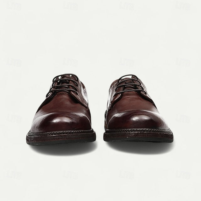 Clean Goodyear Derby with Shoes Leather and Welt Men's Tan