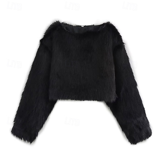 Women's Faux Comfortable Furs Warm Leathers Coat Fur