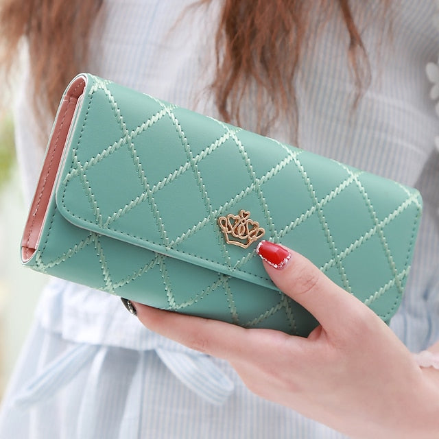 Gold Crown - Wallet Pink Emblem Women's with Quilted