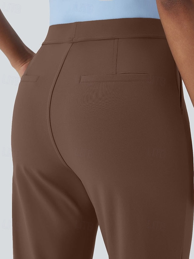 Women's Dress Pants Streetwear Casual Full Length Natural