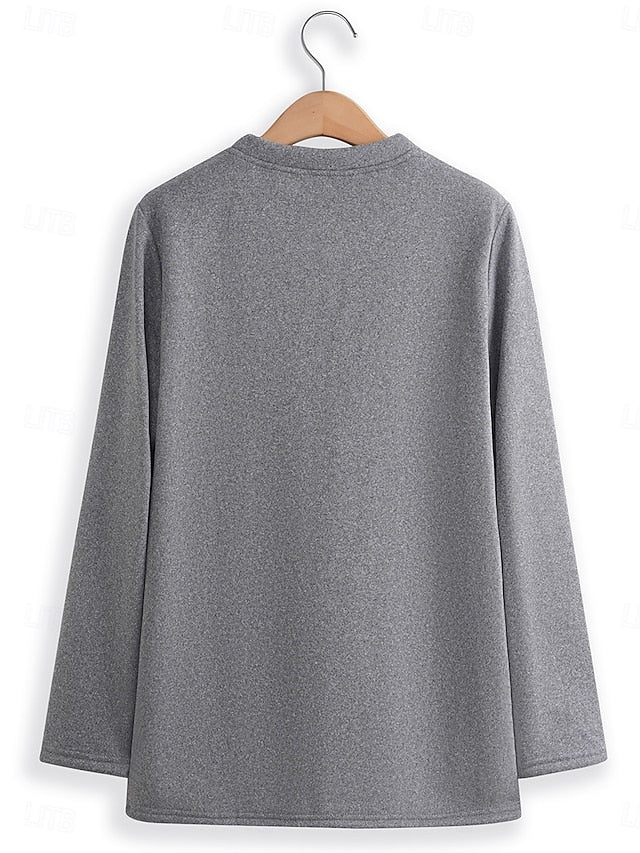 Women's Pullover Sweatshirt Graphic Animal Letter Warm