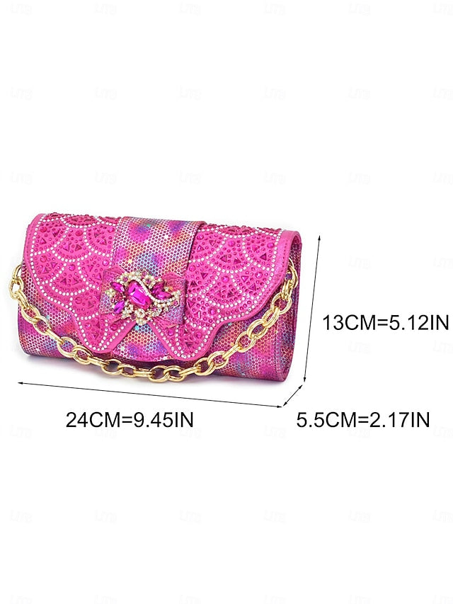 and Women's Matching Heels Clutch Slingback Gold Rhinestone