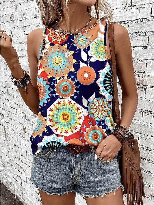 Women's Tank Top Graphic Geometric Vintage Stylish Classic
