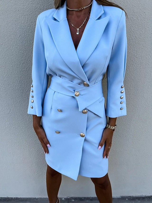 Women's Work Dress Blazer Dress Sheath Dress Fashion Office