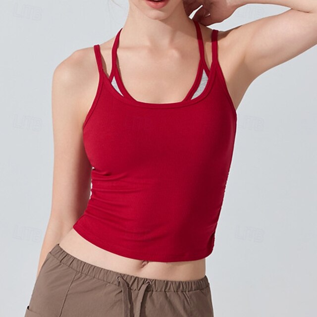 Women's Solid Colored Tank Top Sport Top UV Protection