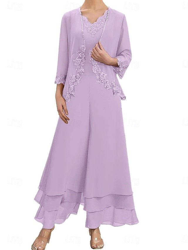 Elegant Sets Dress of Mother Wedding Guest the Bride