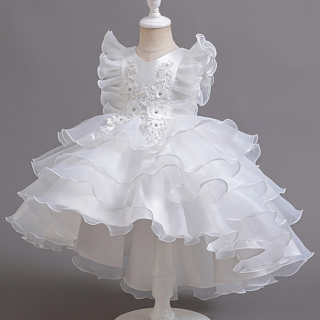 Dress Girls' Asymmetrical Party Kids Floral