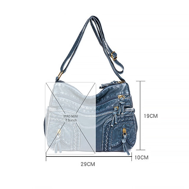 Sac bandoulière en similicuir marron vintage pour femme – Boho