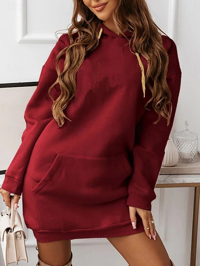 Women's Mini Dress Hoodie Dress Casual Dress Fashion Modern