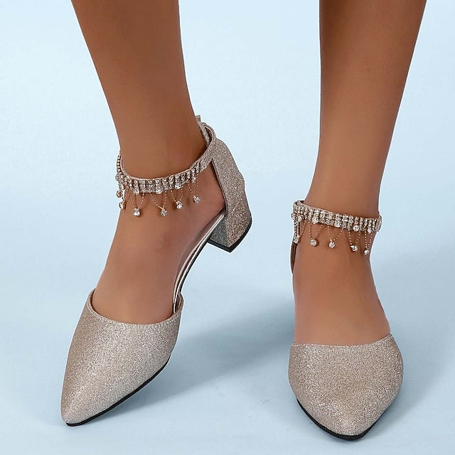 Elegant Women's Wedding Shoes Bridesmaid Pumps Bridal