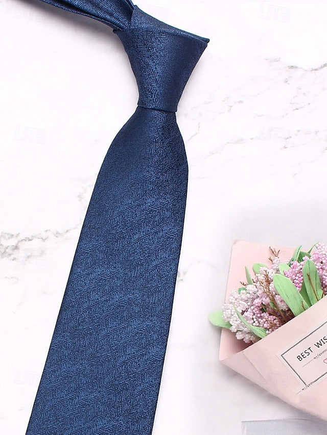 Men's Herringbone Tie Polyester Christmas Stylish –