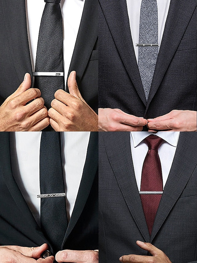 - Men's Tie Slim Metal Clip