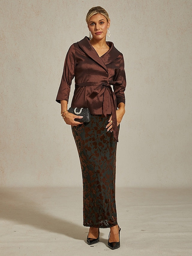 Women's Elegant Vintage Maxi High Waist Skirts Stretchy