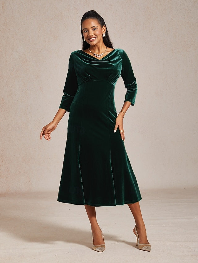 Women's Midi Dress Sheath Dress Elegant Wedding Guest