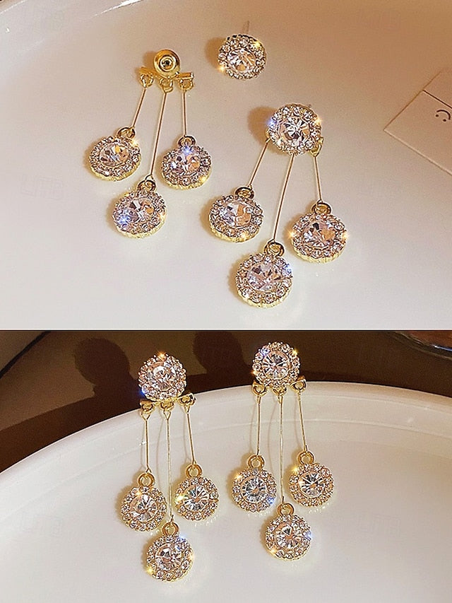 Sparkling Earrings Crystal Women – Dangle Elegant for