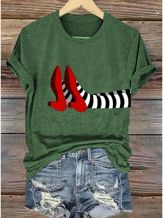 Women's T shirt Witch Graphic Vintage Stylish Classic Short