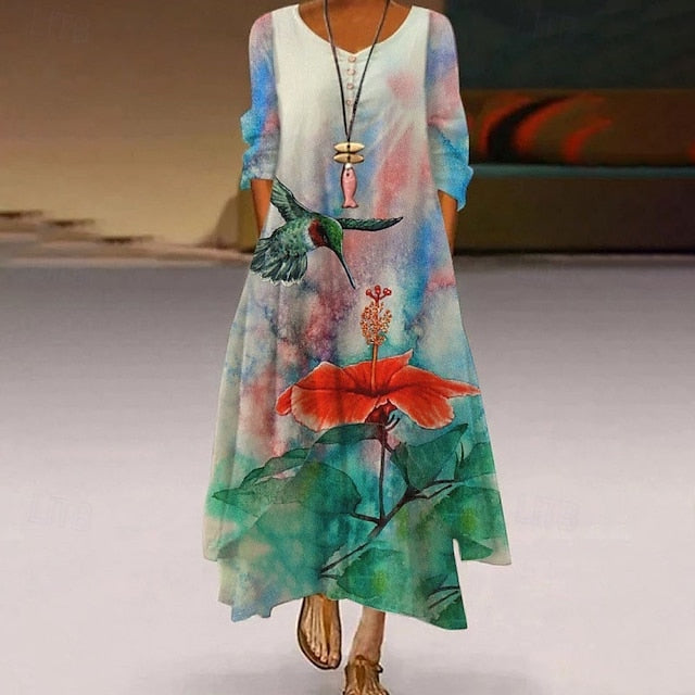 Women's Long Dress Maxi Dress Casual Dress Print Dress