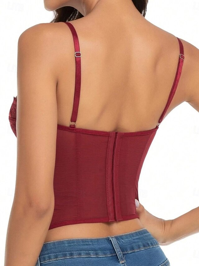 Women's Blouse Camisole Tank Top Lace Plain Stylish Sexy