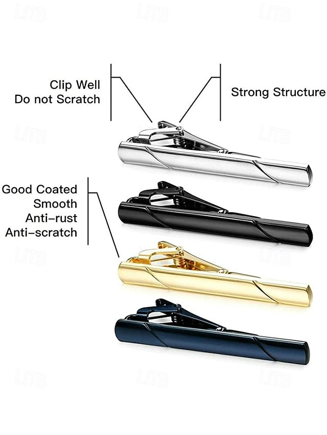 Classic Available Colors Metal Clip - 7 Men's Tie