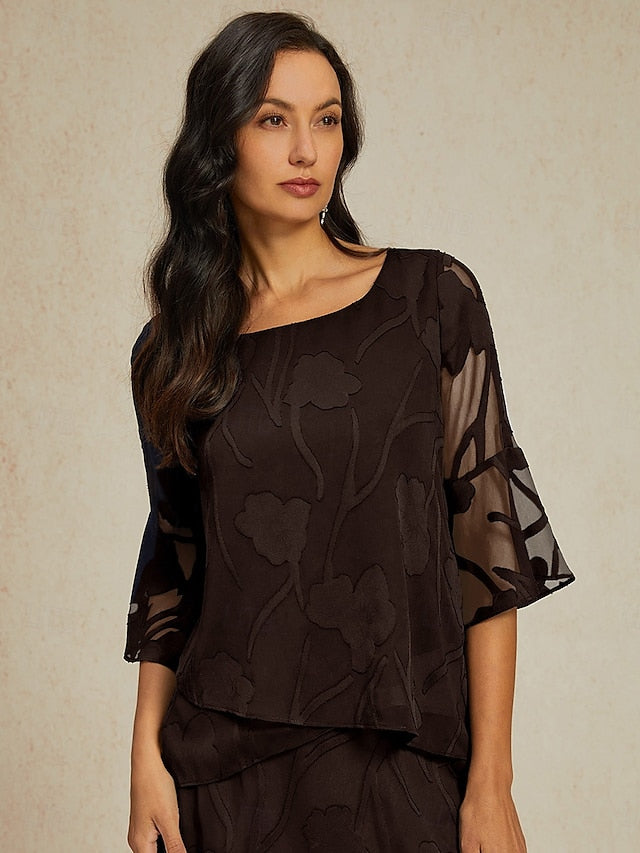 Women's Lace Shirt Blouse Dressy Tops Chiffon Tops