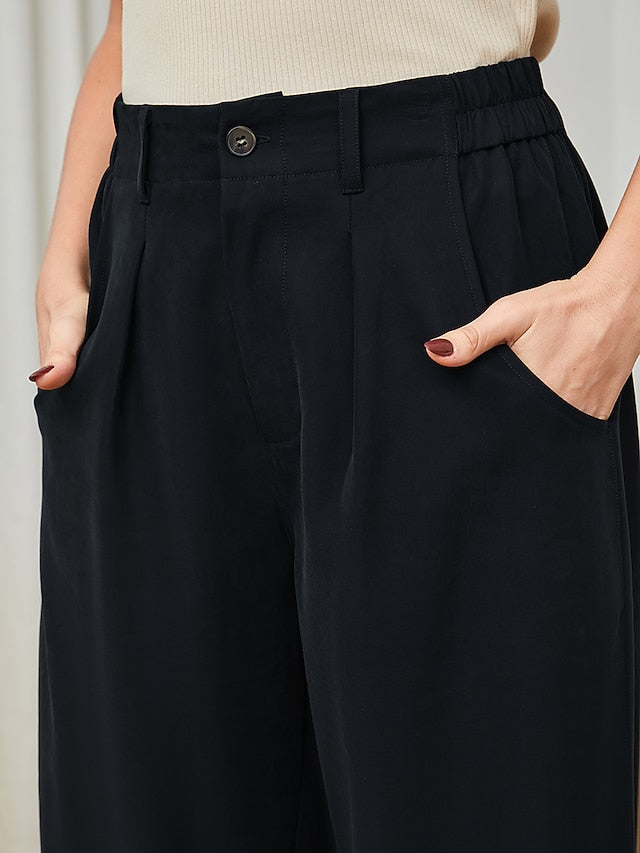 High Waist Wide Leg Dress Pants