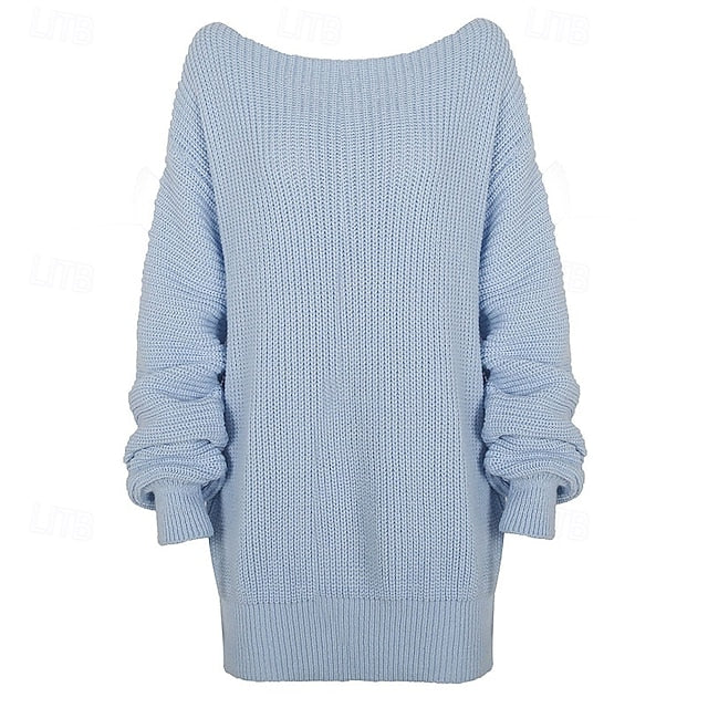 Women's Mini Dress Sweater Dress Fashion Modern Lantern